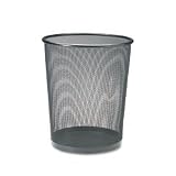 URIWMB20BK Round Wastebasket, 20 Qt., 11-1/2x14, Steel Mesh, Black