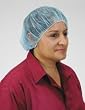 Industrial Grade 1TTV1 Bouffant, Blue, Polypropylene, 21 In, PK 100