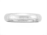 14 KT White Gold Comfort Fit Wedding Band Plain - 4mm