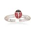 Red and Black Enamel Ladybug Toe Ring