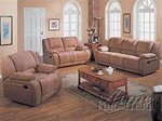 Binghamton Sand Color Microfiber 2 Piece Reclining Sofa Set by Acme - 5935-S