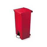 Step-On Mobile Waste Container, 23-Gallon, White