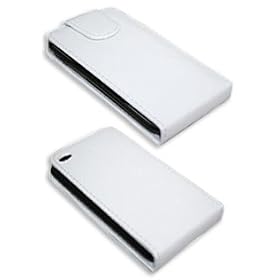 Modern-Tech White PU Leather Flip and Clip Case for iPod Touch 4G (4th Generation)