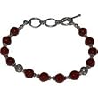Jewelry Bracelet Link Sterling Silver in Carnelian Gemstone 9 inches (gnklcs330brclt)