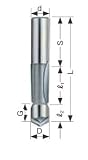 大日商 木工ビット 超硬1段(片面)フラッシュビット ルーター用(12Φ) 1F1212