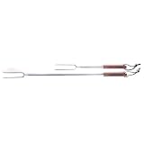 Charcoal Companion Telescoping Fork with Rosewood Handle by Charcoal Companion