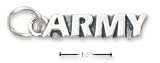 Sterling Silver Antiqued Army Charm