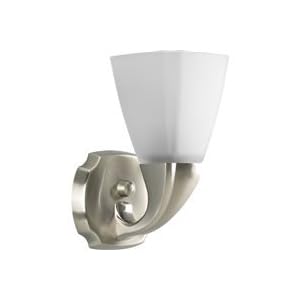 Progress Lighting P2846-09 Addison 1-Light Bath Vanity in Brushed Nickel - P2846 by Progress Lighting