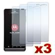 Motorola Droid 3 XT862 / Milestone 3 XT883 - THREE (3) Clear Screen Protectors (AccessoryOne Brand)