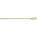 18k Yellow Gold 1.7mm Solid Anchor Chain Necklace - 20 Inch