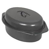 New Bakers's Secret 15 Covered Oval Roaster Non-Stick Coating Color Ensures Optimal Browning