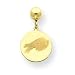 14K Buffalo Bills Team Disc Logo Ball Post Earrings