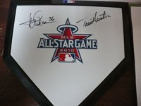 Signed Angels, Los Angeles All-Stars (2010) Torii Hunter, Jered Weaver Shutt 2010 All-Star Mini Base By Torii Hunter and Jered Weaver
