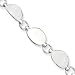 Sterling Silver 8 Inch Polished Fancy Oval Link Bracelet