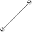 14 Gauge STEEL BARBELL Tongue Ring 1 3/4" 6mm