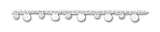 Sterling Silver Dangling Circle & Heart Anklet - 10 inch