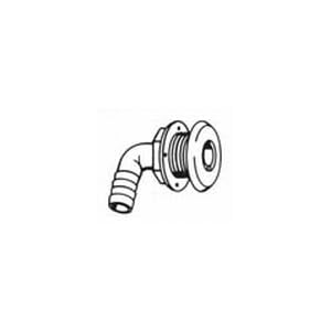 T H Marine TH7592DP THRU HULL 3 4IN 90D HOSE WHT 90 THRU-HULL by