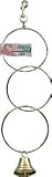 Vo-Toys Three Parrot Brass Plated Rings Bird Toy