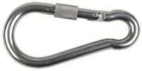 1 Pc Steel Screw Locking Carabiner 2.4 x 5 Centimeter, 304 Stainless Steel