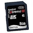 Sandisk 8GB EXTREME III SDHC SD Card Class 6 (SDSDX3-8192 Bulk Package)