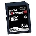 Sandisk 8GB EXTREME III SDHC SD Card Class 6 (SDSDX3-8192)