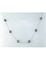 14k White Gold Freshwater White Pearl Necklace (6.5-7.0mm) (18")