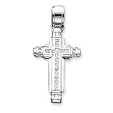 Sterling Silver CZ (Cubic Zirconia) Cross Pendant with 20 Inch Sterling Silver Chain 21Nj2glZoyL. SL160 Sterling Silver CZ (Cubic Zirconia) Cross Pendant with 20 Inch Sterling Silver Chain