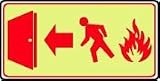 DOOR FIRE EXIT LEFT SYMBOL (GLOW) 7