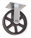 Industrial Grade 1NVR3 Rigid Caster, 6 In, 1200 Lb, Semi-Steel