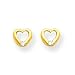 14k CZ (Cubic Zirconia) Heart Earrings