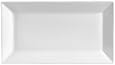 CAC China KSE-13 Kingsquare 11-1/2-Inch by 6-1/4-Inch Porcelain Rectangular Platter, Super White, Box of 12