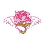 Pink Rose Temporary Tattoo 1.5x2