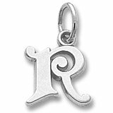 Rembrandt Charms Letter R Charm in Silver or Gold