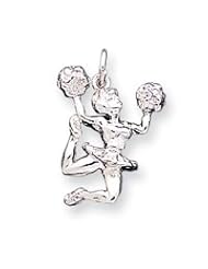 Sterling Silver Cheerleader Charm