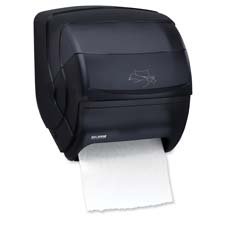 San Jamar T850 Integra Lever Towel Dispenser - Center Pull Coreless Roll - 13.46 X 11.5 X 11.22 - Pearl Black