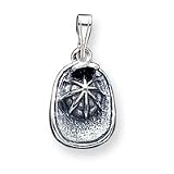 Sterling Silver Antiqued Fireman's Helmet Charm
