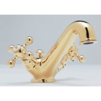 Rohl Single Hole Lavatory Faucet with Cross Handles AC51XAPC-2