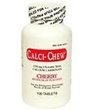 Calci - Chew Tablets Cherry With USP Grade Calcium Carbonate - 100 Tablets