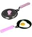 Kitchen & Housewares : Pink Handled Non-Stick Heart Shaped Frying Pan