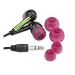 Earbuds, w/ 3 Cushion Ear Size, 16 Ohm, 3.5mm Plug, Black, Sold as 1 each