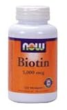 BIOTIN 5000 mcg 120 VCAPS NOW FOODS