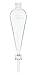 Chemglass CG-1742-G-06 Series CG-1742-G Separatory Funnel with 4 mm Stopcock, Squibb, 27 Outer Stopper Neck, 1000 mL