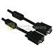 50ft Premium Molded VGA Male to Female Monitor Extension Cable with Ferrites