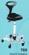 Hair Cutting Stool Pibbs Style 769 Pouff with Back