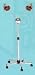 Pibbs DL957 2-Headed Heat Processing Lamp Caster Base