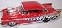 Jada Toys 1/24 Scale Diecast Big Time Muscle with Blown Engine 1957 Chevy Bel Air in Color Red