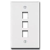 3 Port Wall Plate 5 Pc White
