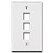 3 Port Wall Plate 5 Pc White