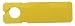LABEL SLANT N LOCK YELLOW 3 1/4 X 1 IN