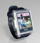 2GB New 1.5'' MP4 Watch (silver frame, black belt)(MP3, Video, Photo, FM, Flash Disk, Record)